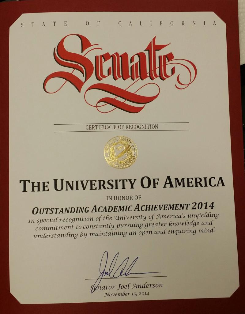 CA SENATE RECOGNITION 